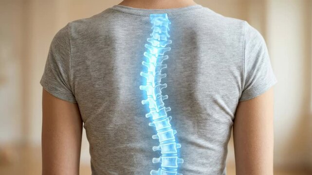 Spinal curvature condition: scoliosis diagnose, vertebral ailment, back analysis, body wellness, bone issue, medical display, patient posture, human skeletal, posture examine, health care.