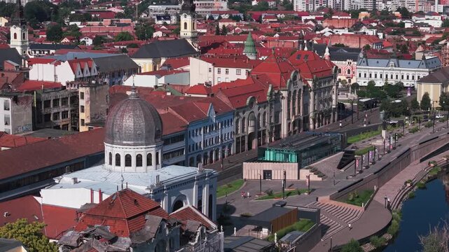 Oradea city in Romania, drone footage 4K ProRes rec.709 dlog