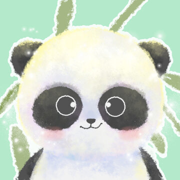 panda with a smile