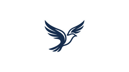 Fototapeta premium Minimalist Flying Bird Vector Illustration