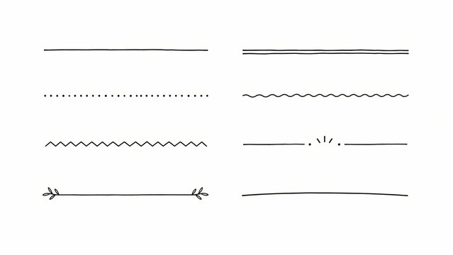 Hand Drawn Decorative Line Dividers Set