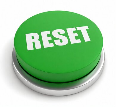 Green reset button with white text