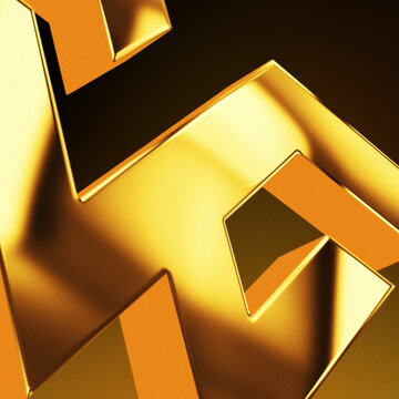 Square 3D Golden Luxury Logo Reveal &ndash; Premium Camera Zoom Brand Intro for High End Social Media