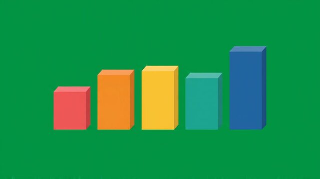 Rising bar chart showing business growth and financial progress