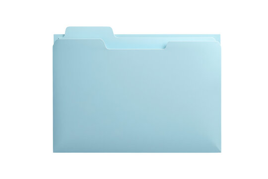 Layered cyan blue file folder isolated