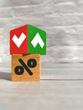 Financial Growth and Decline Percentage Concept