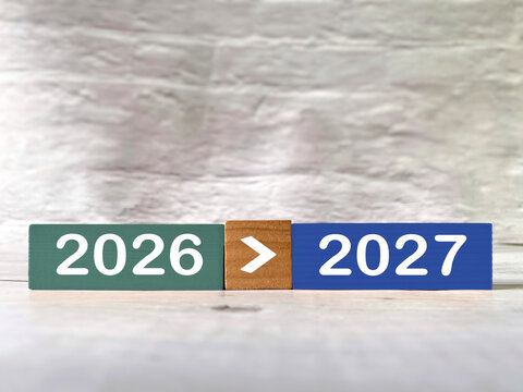 2026 to 2027 Transition and New Year Concept