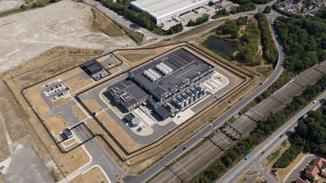 Aerial view of Hyperscale Data Center Campus in Didcot.