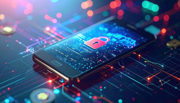Digital wallet application with financial security concept