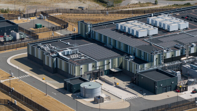 Aerial view of Hyperscale Data Center Campus in Didcot.