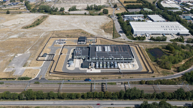 Aerial view of Hyperscale Data Center Campus in Didcot.
