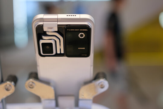 Shanghai, China-August 15th 2026: Honor Robot Phone, gimbal camera attached to its back