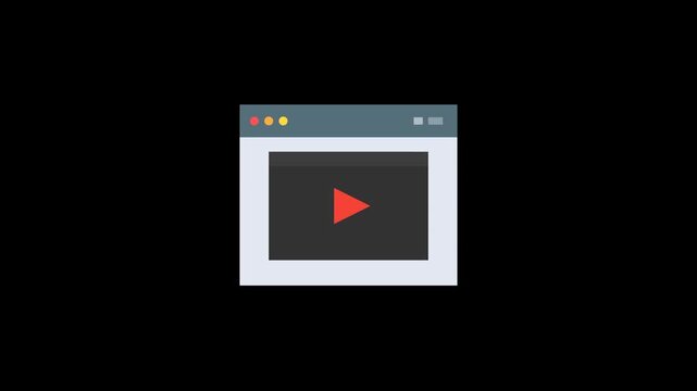 Simple Play Button Icon on a Digital Screen Interface.