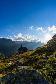 Kapelle zum Hl. Valentin Sonnenuntergang - Zillertal - Tirol - Zillergr&uuml;ndl