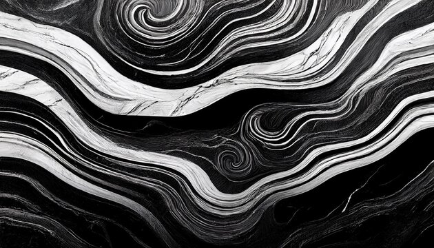 grunge black and white texture with detailed abstract stripes and veins resembling marble