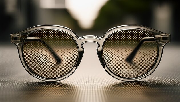 halftone dotted sunglasses retro grunge transparent style with trendy design