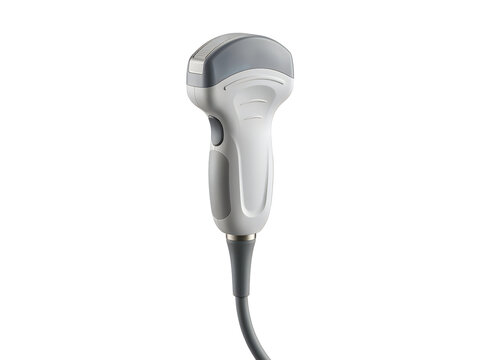 medical ultrasound probe diagnostic imaging transducer isolated on transparent background