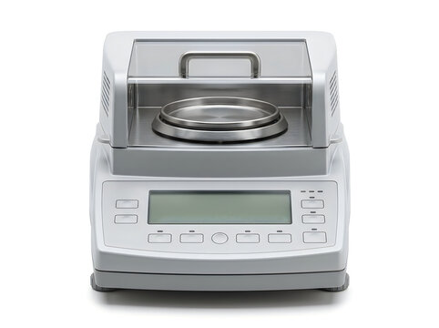 precision analytical balance laboratory digital weighing scale isolated on transparent background