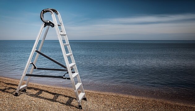 lightweight metal step ladder with treads