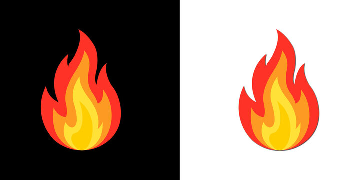 Hot rod racing flames vector fire effect isolated white background 