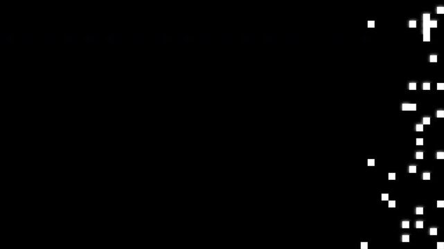 Pixel Transition Between Black and White Minimalist Digital Square Mosaic Motion Graphic for Video Editing