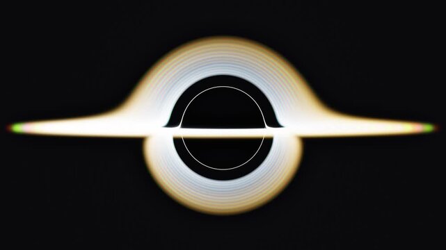 Black Hole with Glowing Accretion Disk in Space