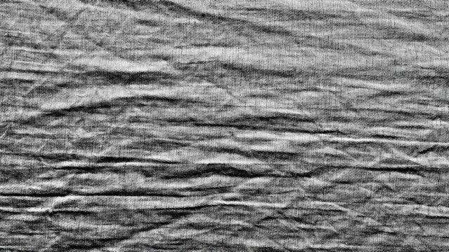 wrinkled linen weave texture catching monochrome light across every crease for eco branding and web design backdrop