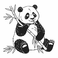 panda bear with a bamboo © Md.Ali
