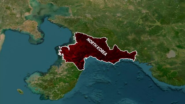 North Korea Map Animation &ndash; Political and Geographic Country Map
