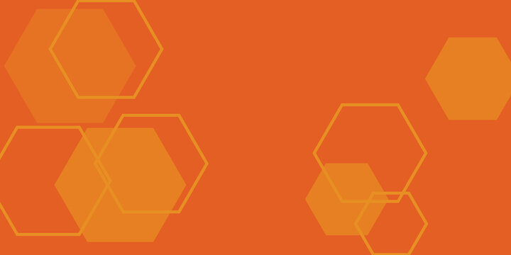 Vector abstract elegant orange presentation background. Abstract pattern hexagon texture. modern concept