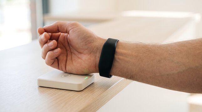 Contactless payment with smart band on wireless terminal