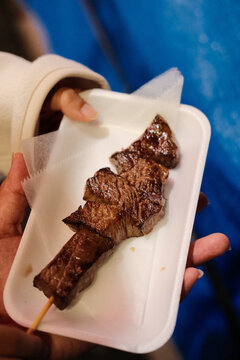 Wagyu beef skewer