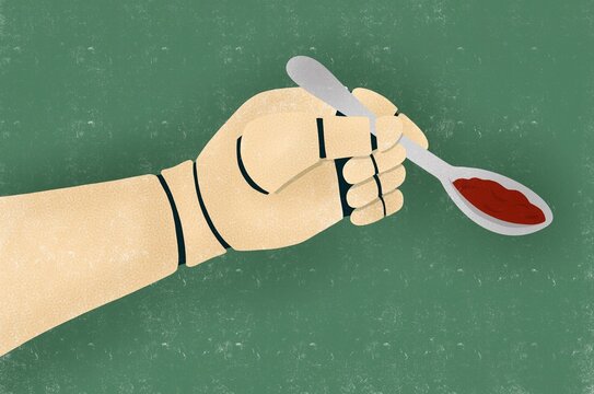 Spoon feeding Robot Hand