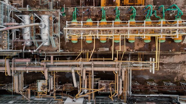Aerial View of Chemical Processing System