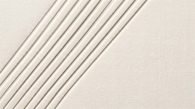 Ivory Linen Paper Texture Background with Subtle Debossed Lines and Copy Space