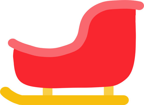 santa christmas sleigh icon