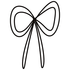 Fototapeta premium Bow illustration hand draw