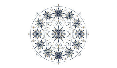 Obraz premium Circular Stars Vector Illustration