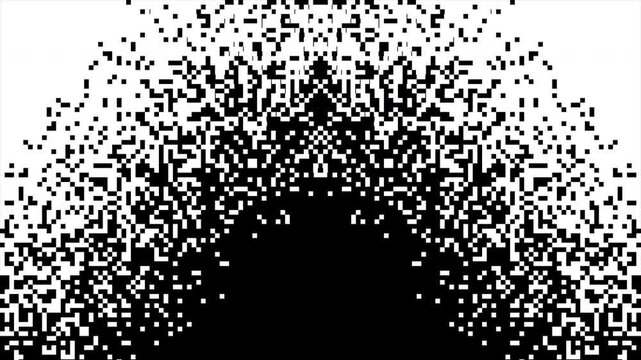 Monochrome Pixel Dither Wipe Transition for Retro Gaming Content and Creative Digital Scene Reveal 4k video