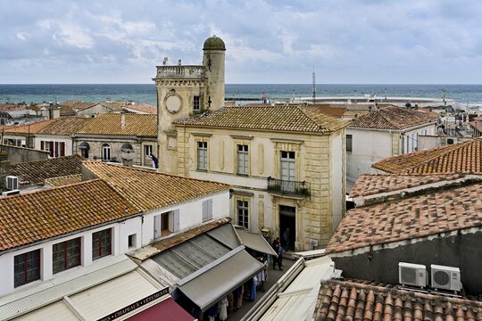 Former Town Hall H&ocirc;tel de Ville, Saintes-Maries-de-la-Mer, Camargue, Southern France, France