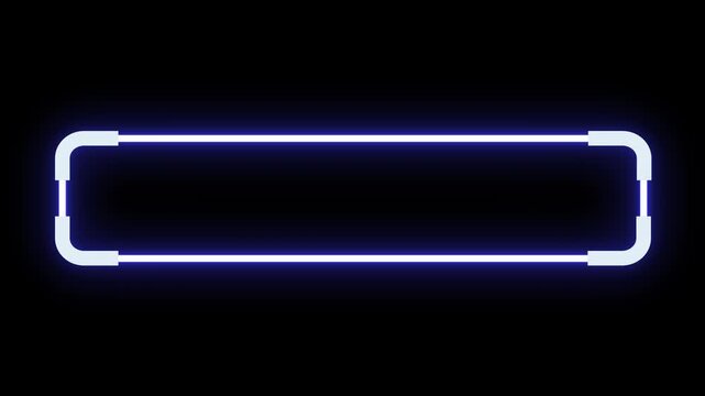 Lower third title overlay modern glowing neon animation banner with alpha channel. Perfect for video editing, news, presentations, interviews, and social media.
