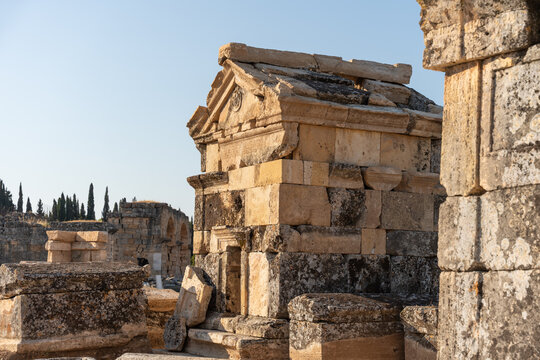 Necropolis
of Hierapolis Ancient City in Pamukkale, Denizli, Turkiye