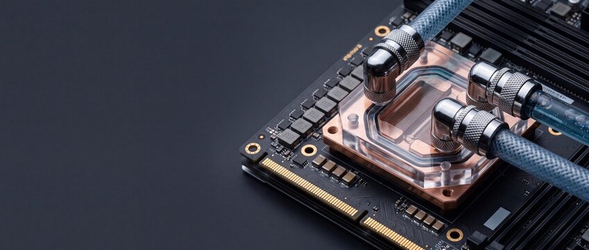 Direct to chip copper liquid cooling cold plate and coolant manifold on high-performance server 