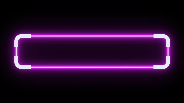 Lower third title modern glowing pink neon animation banner for overlay with alpha channel. Perfect for video editing, news, presentations, interviews, and social media.