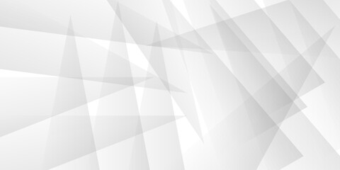 Fototapeta premium White and Grey Geometric Pattern with Abstract Lines, Triangles and Soft Shadow Effect