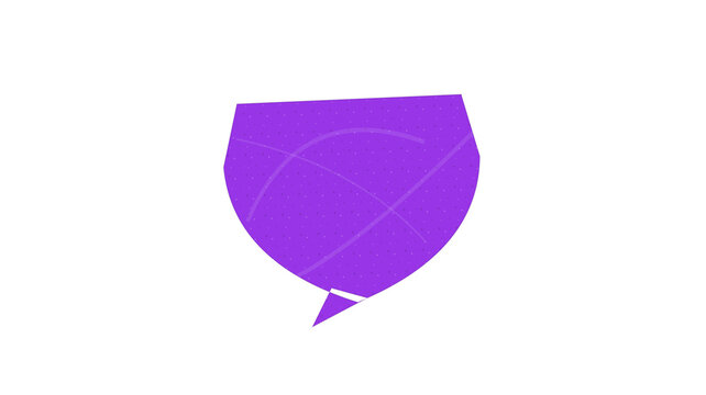 Purple abstract shape with gradient and folded corner