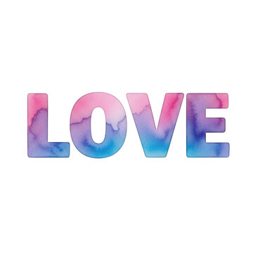 Colorful gradient text displaying the word love in a stylized font