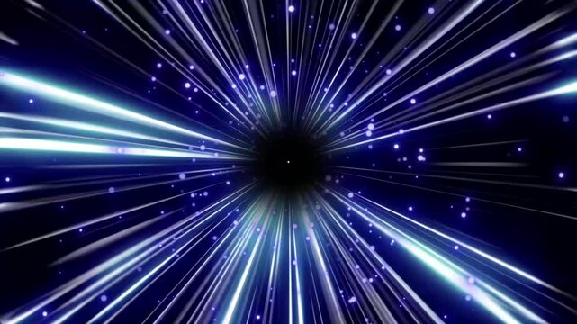 Glitter sparkle particle speed lines with blue thunder light animation, anime comic motion background, glowing lightning energy burst, magical trail, radial zoom, electric flash, seamless loop video