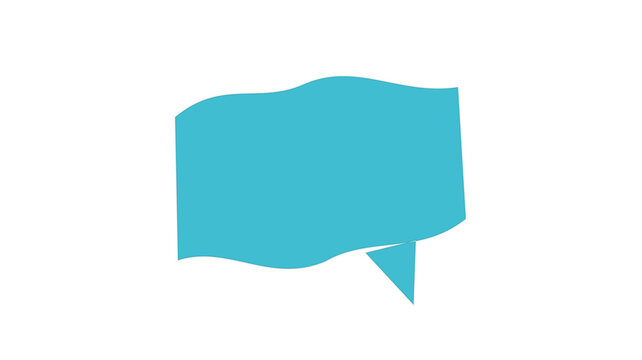 Speech bubble comment icon in turquoise color