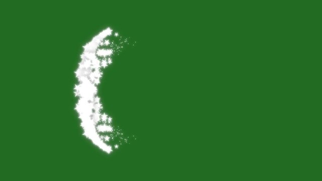 White twinkle glitter star sparkle, luxury glitter sparkling star trail animation on green background, twinkling shimmer line effect, doodle stars motion, 2D flat sparkle effect overlay, 4k video
